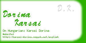 dorina karsai business card